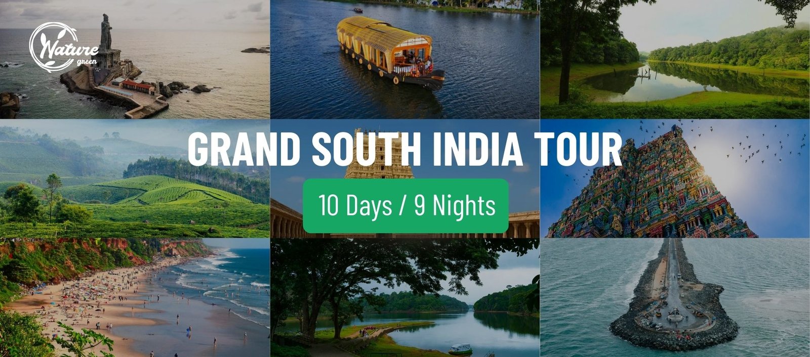 Grand South India 9 night 10 day Kerala Madurai tour